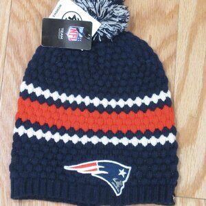 New England Patriots NFL Football Womens Knit Pom Beanie Hat BRAND NEW WITH TAG